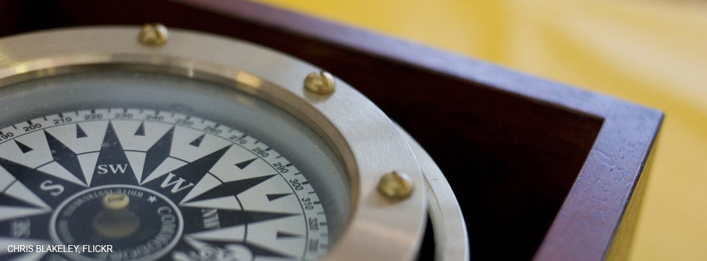 Close up of a Compass