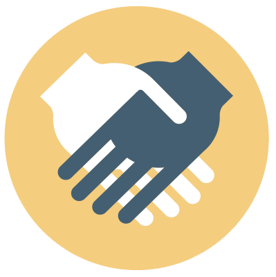 Icon of helping hands